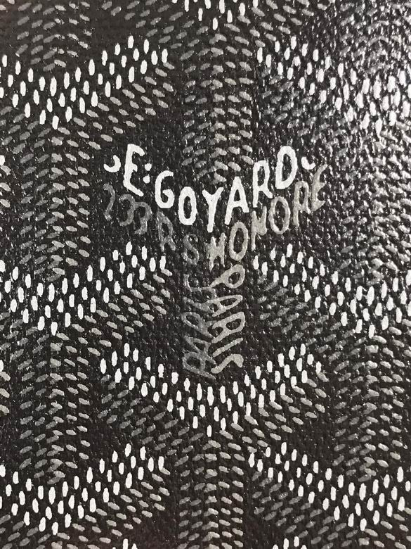 Cartera Goyard de Cuero Premium Color Negro