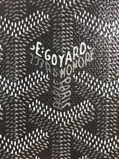 Cartera Goyard de Cuero Premium Color Negro