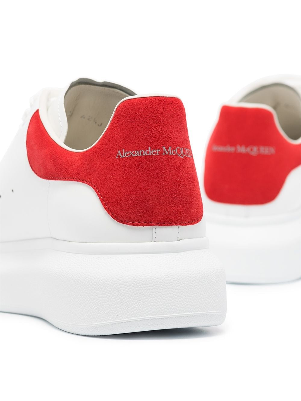 Alexander McQueen Oversized Color Blanco/Naranja