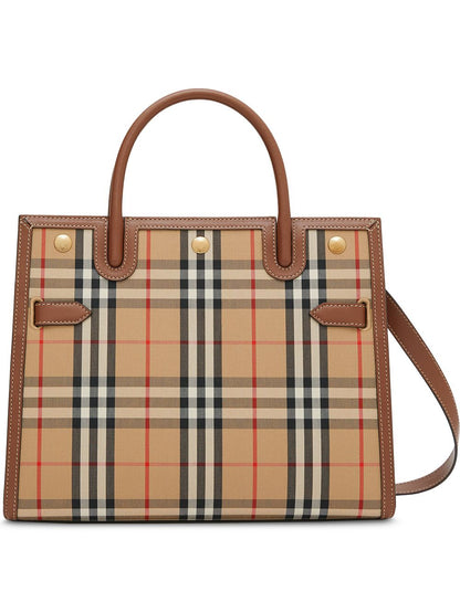 Burberry bolsa con dos asas y Vintage Check pequeño