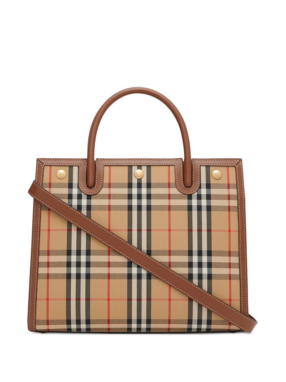 Burberry bolsa con dos asas y Vintage Check pequeño