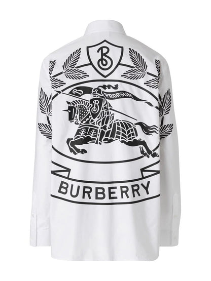 Burberry camisa con logo estampado