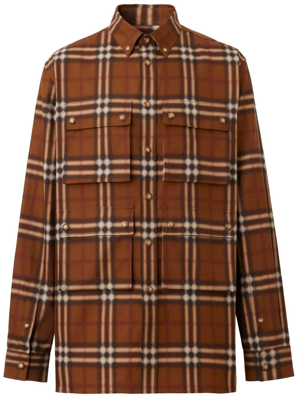 Burberry camisa con estampado de cuadros