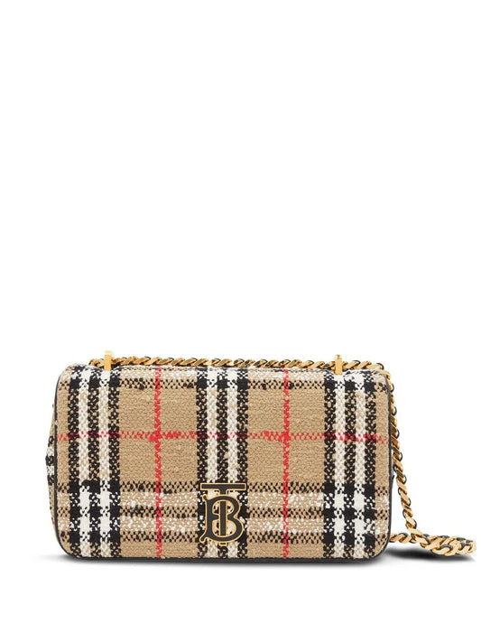 Burberry bolsa de hombro Lola con motivo a cuadros