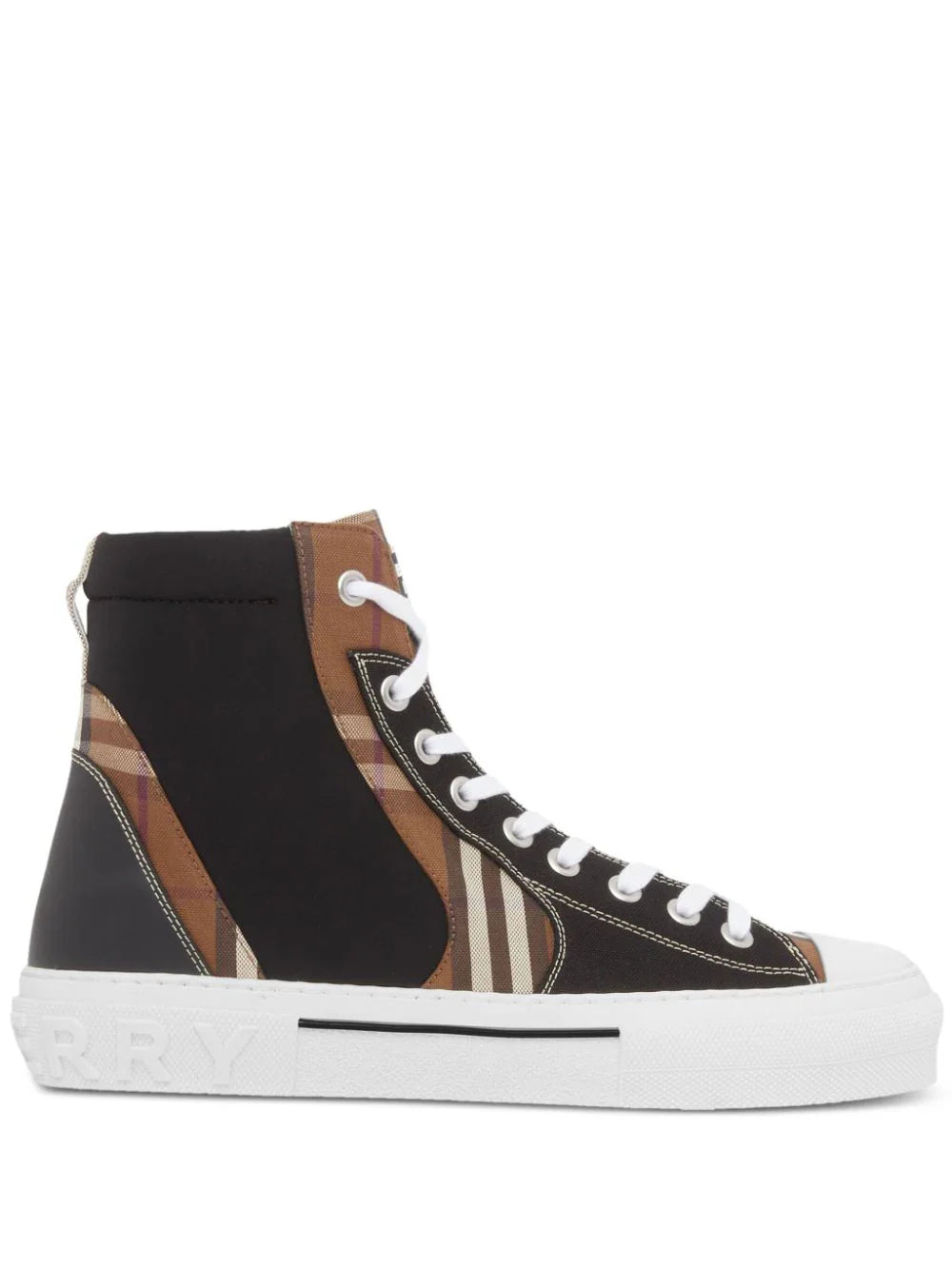 Burberry tenis con agujetas y motivo Vintage Check