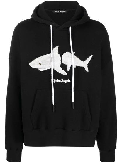 Palm Angels hoodie con motivo White Shark