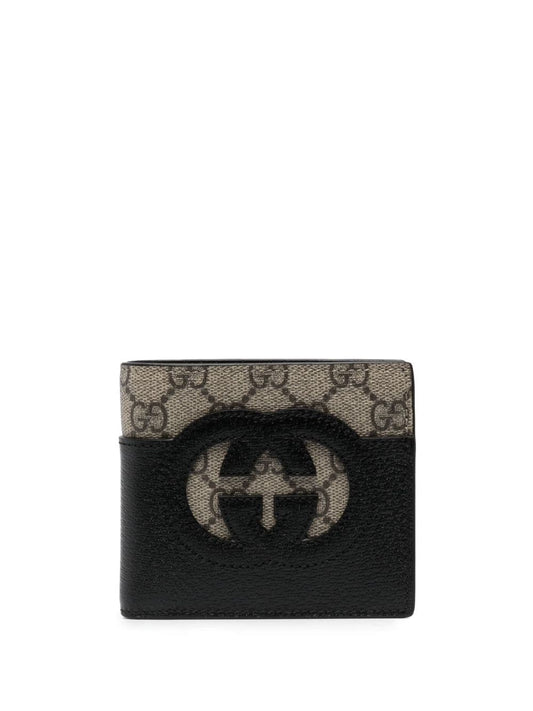 Gucci cartera plegable con motivo Interlocking G