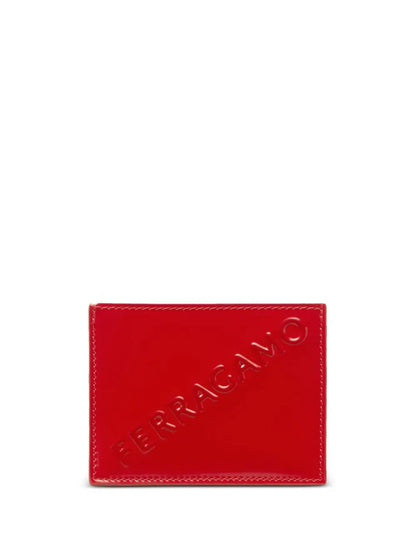 Ferragamo cartera con logo en relieve