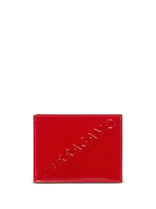 Ferragamo cartera con logo en relieve