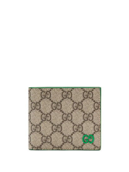 Gucci cartera con placa del logo