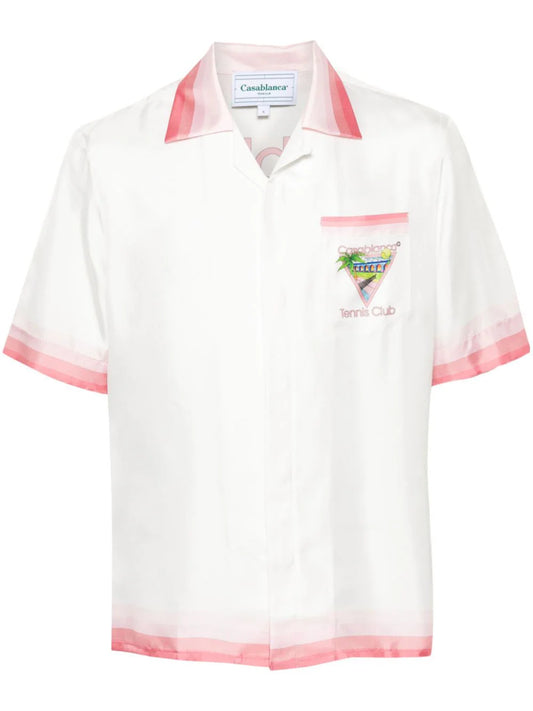 Casablanca camisa de seda Tennis Club Icon Mujer