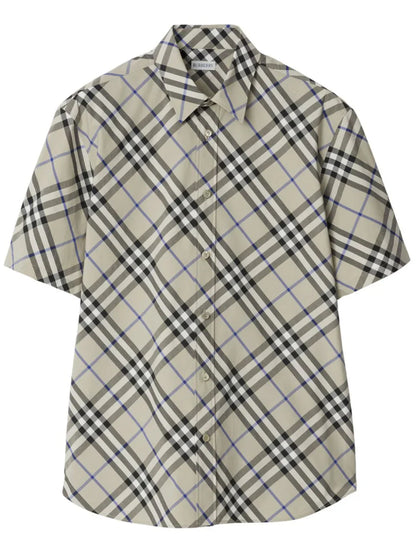 Burberry camisa con motivo de cuadros