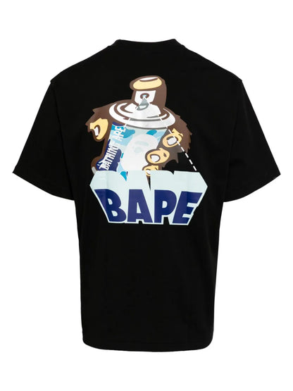 A BATHING APE® graphic-print cotton t-shirt