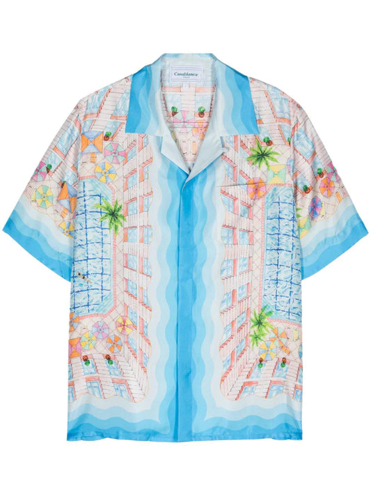 Casablanca camisa de seda Le Plongeon