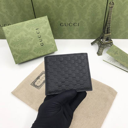 Cartera Gucci de Cuero Premium Monograma Color Negro