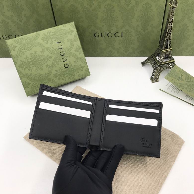 Cartera Gucci de Cuero Premium Monograma Color Negro