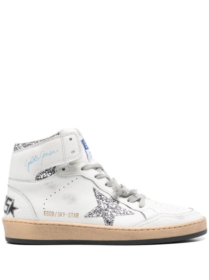 Golden Goose tenis con detalle de glitter