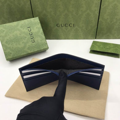 Cartera Gucci de Cuero Premium Color Azul Marino