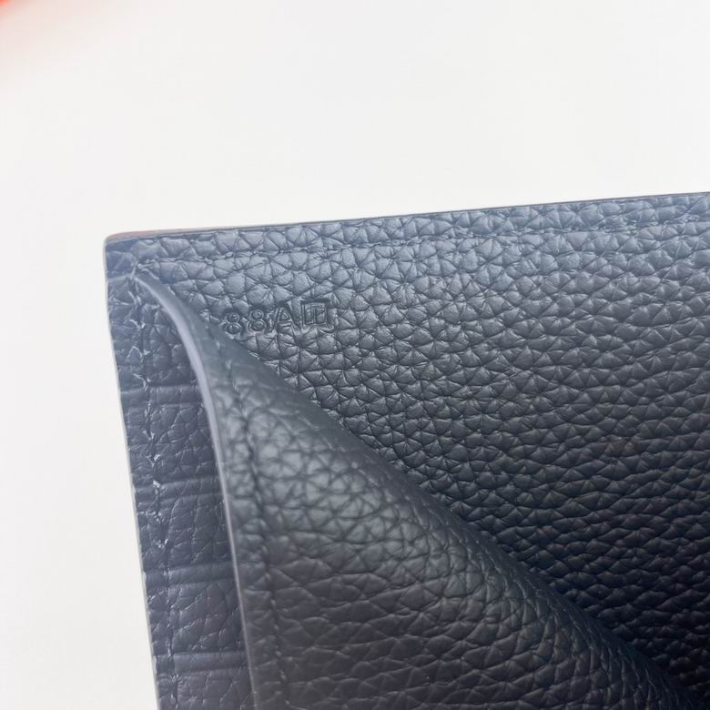 Hermes Premium Leather Wallet Black