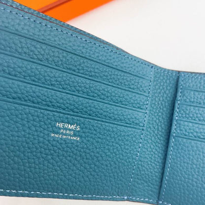 Cartera Hermes de Cuero Premium Color Verde