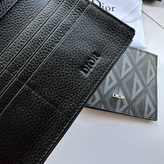 Christian Dior Premium Leather Wallet Black/Grey