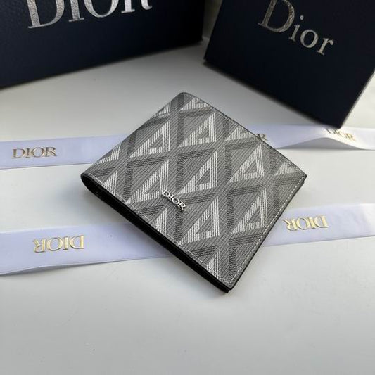 Cartera Christian Dior de Cuero Premium Color Blanco/Gris