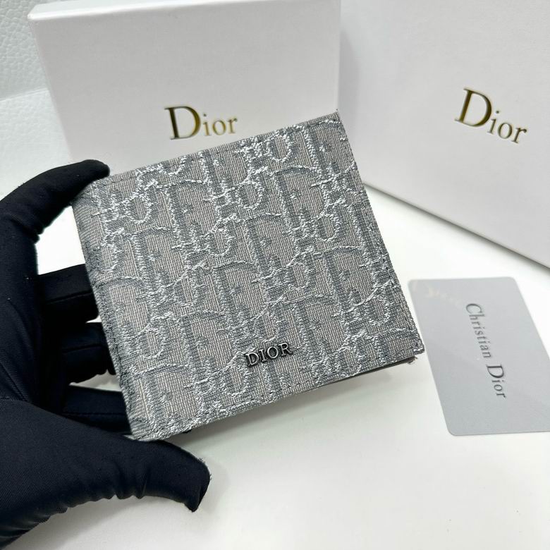 Cartera Christian Dior de Tela Premium Color Gris