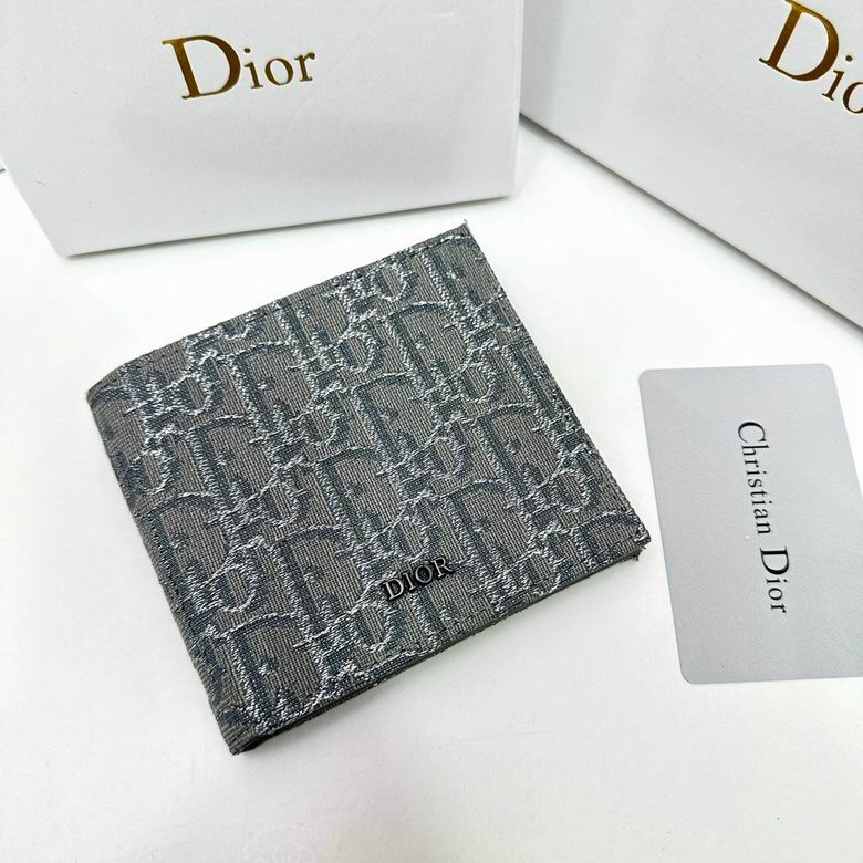 Cartera Christian Dior de Tela Premium Color Gris