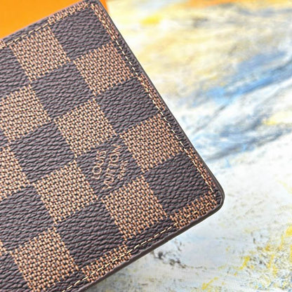 Cartera LV de Cuero Premium Bicolor Cafe/Marrón