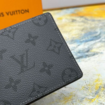 Cartera LV Monograma de Cuero Premium Color Gris