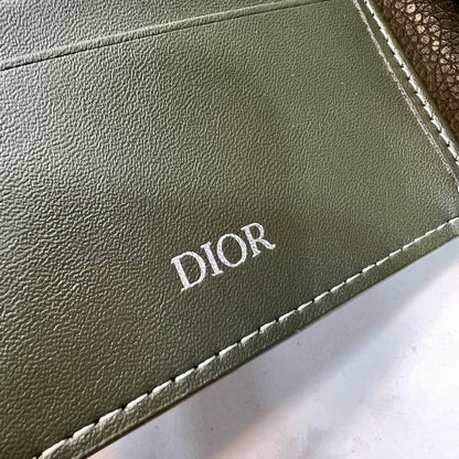 Cartera Christian Dior de Cuero Premium Color Verde