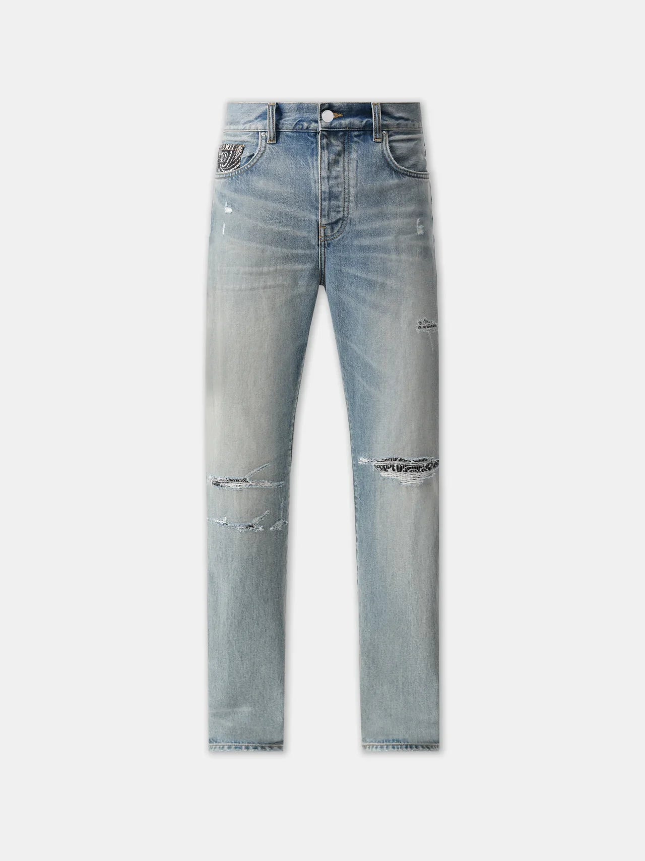 AMIRI BANDANA REPAIR STRAIGHT JEAN