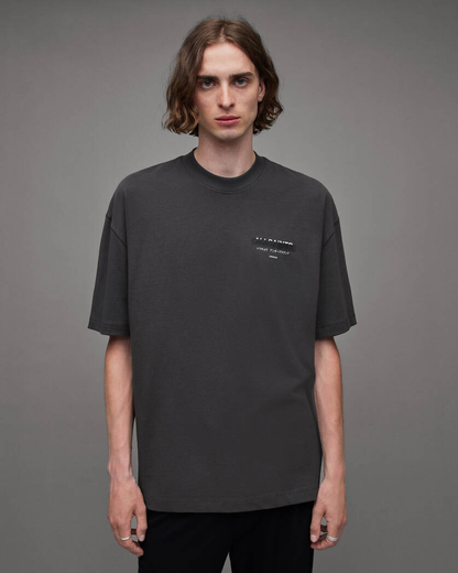 Playera ALLSAINTS Redact Oversized Embroidered Logo