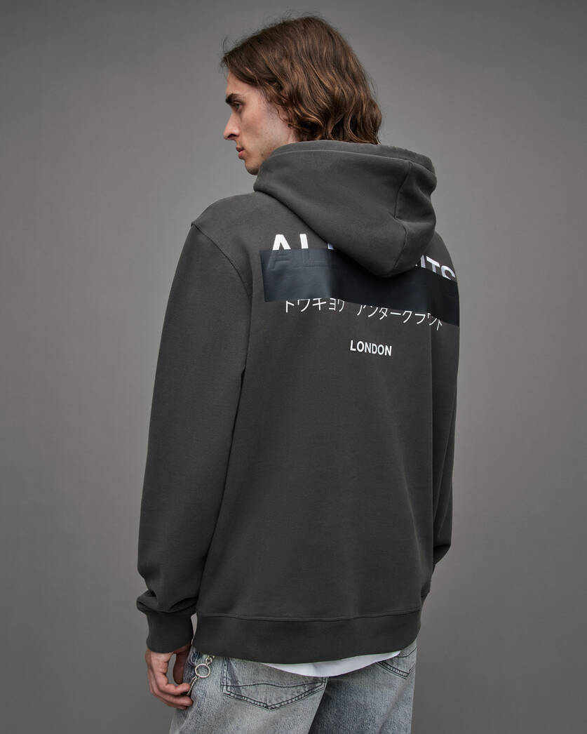 Hoodie ALLSAINTS Redact Embroidered Logo Relaxed