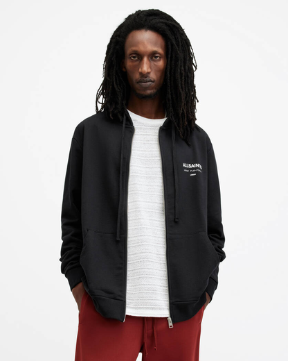 Hoodie ALLSAINTS Underground Zip Logo